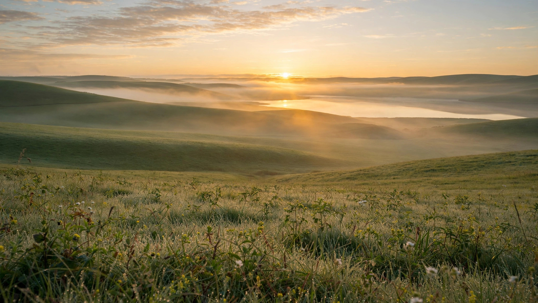 Golden sunrise over a calm horizon, symbolising the Sun sign and core identity